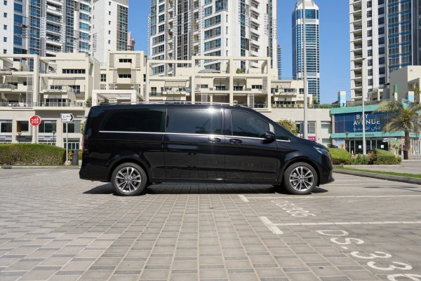  Black Mercedes V300 Avantgarde Extra Long Photo 3